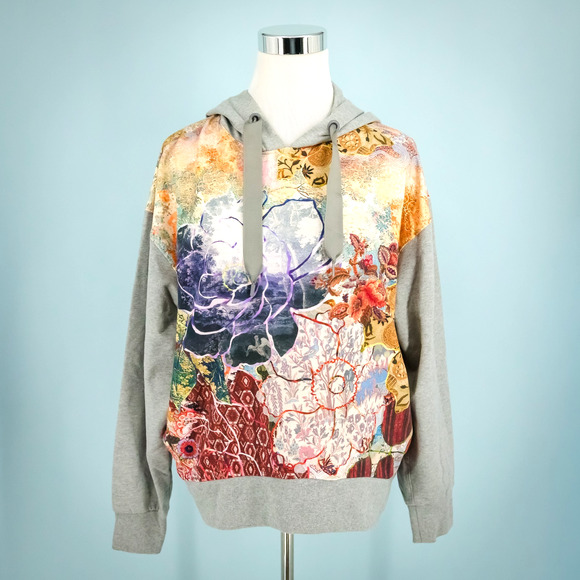 Robert Graham Size Medium M Multicolor Capri Floral Print Hoodie Sweatshirt NEW - Picture 1 of 7